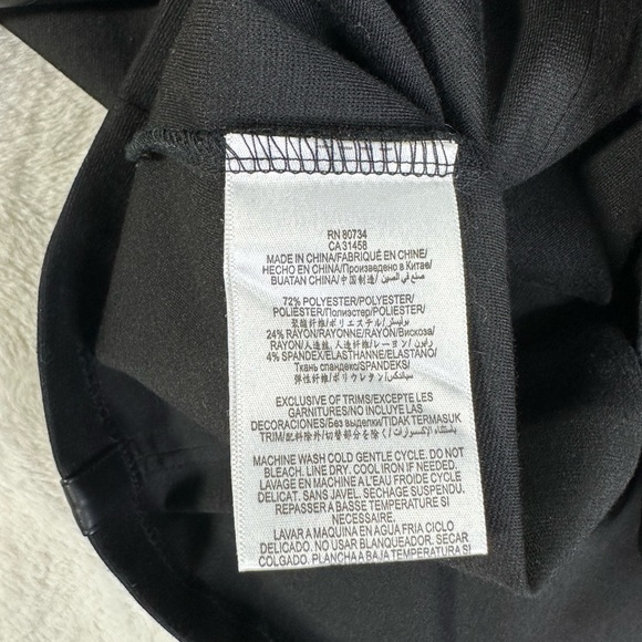 BCBGeneration Black Bodycon Dress with Leather details sleeveless - Picture 7 of 11